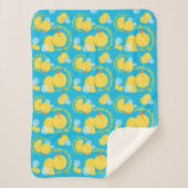 Blauwe Waterverf Rubber Ducky Jij bent de Een Sherpa Deken (Voorkant)