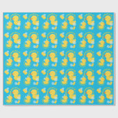 Blauwe Waterverf Rubber Ducky Jij bent de One Part Cadeaupapier (Vlak)