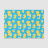Blauwe Waterverf Rubber Ducky Tissuepapier (Voorkant)
