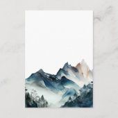 Blauwe Waterverf - Rustige bergen - Omsluiting Informatiekaartje (Achterkant)