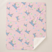 Blauwe waterverf schattig Unicorn-regenboogsterpat Sherpa Deken (Voorkant)