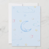 Blauwe Waterverf Schattigee olifant Baby shower Kaart (Achterkant)