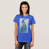 Blauwe Waterverf schilderkunst Womens T-shirt (Voorkant volledig)
