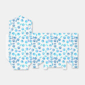 Blauwe Waterverf schildert afdrukken op zaterdag Bedankdoosjes (Uitgevouwen)