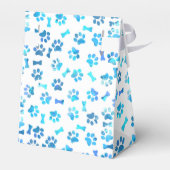 Blauwe Waterverf schildert afdrukken op zaterdag Bedankdoosjes (Achterkant)