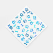 Blauwe Waterverf schildert afdrukken op zaterdag Servet (Hoek)