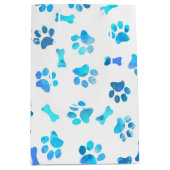 Blauwe Waterverf schildert op zaterdag Gemiddelde  Medium Cadeauzakje (Voorkant)