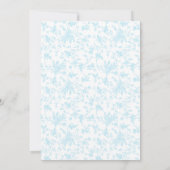 Blauwe waterverf schommel baby boy douche kaart (Achterkant)