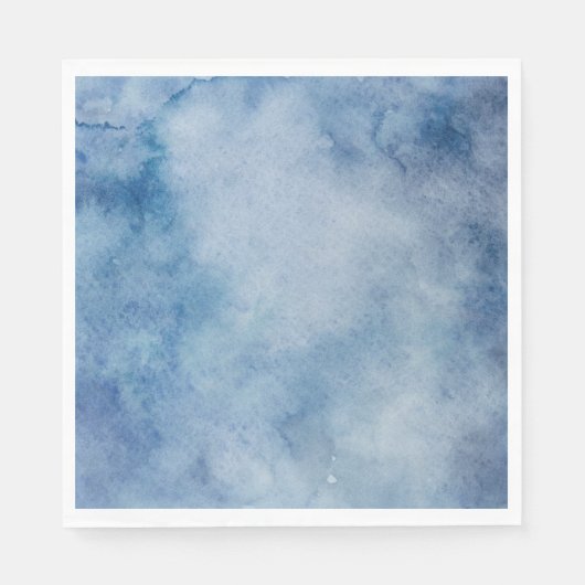 Blauwe Waterverf Servet (Voorkant)