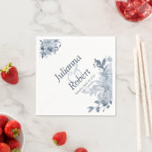 Blauwe waterverf servet (Insitu)