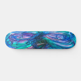 Blauwe Waterverf Skateboard