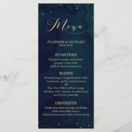 Blauwe Waterverf Sneeuwachtige Nacht Winter Bruilo Menu