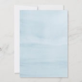 Blauwe Waterverf Sneeuwvlokken Winter Boy Baby sho Kaart (Achterkant)