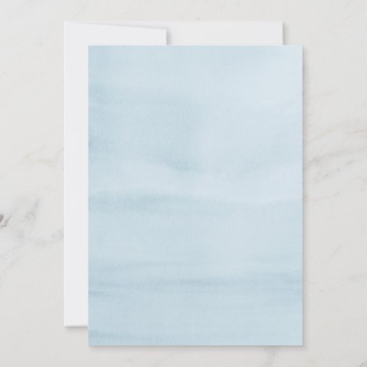 Blauwe Waterverf Sneeuwvlokken Winter Boy Baby sho Kaart (Achterkant)