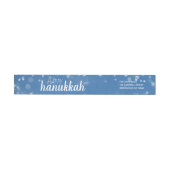 Blauwe Waterverf Snowflake Hanukkah Adres label (Individueel)