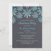 Blauwe Waterverf Snowflake kerstfeest Kaart (Voorkant)