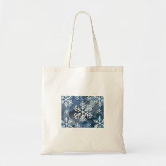 Blauwe Waterverf Snowflakes Tote Bag