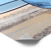 Blauwe Waterverf Sphynx Cat Poster (Hoek)