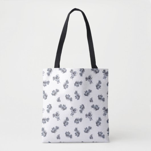 Blauwe Waterverf springpatroon Tote Bag (Voorkant)