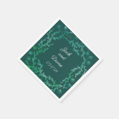 Blauwe Waterverf Stems Weddenschap Paper Servet (Hoek)