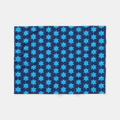 Blauwe Waterverf Ster van David Jewish Holiday Fleece Deken (Voorkant (Horizontaal))