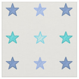 Blauwe waterverf sterren stof