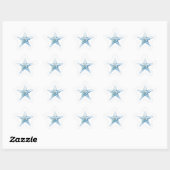 Blauwe Waterverf Sterrenvis Kust Bruiloft Stickers (Vel)