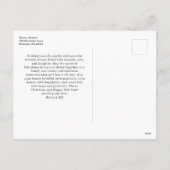 Blauwe Waterverf Stijl Kerstboom Feestdagenkaart (Achterkant)