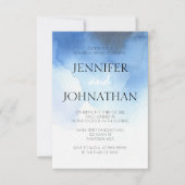 Blauwe waterverf-strandrepetities kaart (Voorkant)