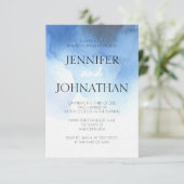 Blauwe waterverf-strandrepetities kaart (Staand voorkant)