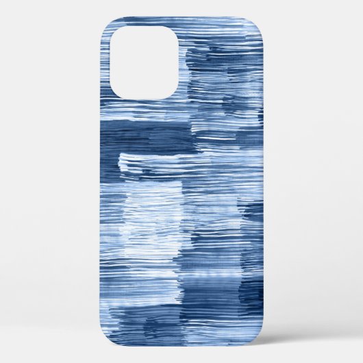 Blauwe Waterverf strepen: geometrisch patroon Case-Mate iPhone Case (Achterkant)