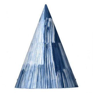 Blauwe Waterverf strepen: geometrisch patroon Feesthoedjes