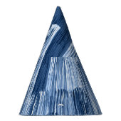 Blauwe Waterverf strepen: geometrisch patroon Feesthoedjes (Rechts)