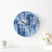 Blauwe Waterverf strepen: geometrisch patroon Grote Klok (Huis)