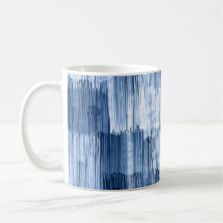 Blauwe Waterverf strepen: geometrisch patroon Koffiemok