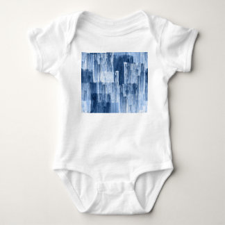 Blauwe Waterverf strepen: geometrisch patroon Romper
