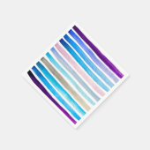 Blauwe waterverf strepen met de hand geschilderd servet (Hoek)