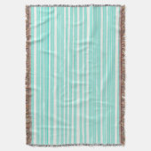 Blauwe waterverf strepen op wit deken (Voorkant Verticaal)