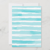 Blauwe Waterverf | String Lights Couples Shower Kaart (Achterkant)