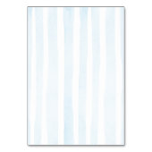 Blauwe Waterverf Stripes - Doop Plaats Kaarten (Achterkant)