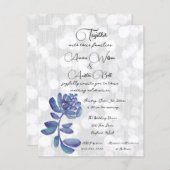 Blauwe Waterverf Succulent Minimalist (Voorkant / Achterkant)