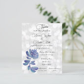 Blauwe Waterverf Succulent Minimalist (Staand voorkant)