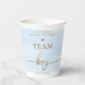 Blauwe Waterverf Team Meisje Gendervrijheid Papieren Bekers (Achterkant)