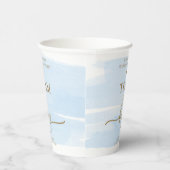 Blauwe Waterverf Team Meisje Gendervrijheid Papieren Bekers (Rechts)