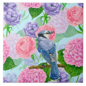 Blauwe waterverf tegeltje (Voorkant)