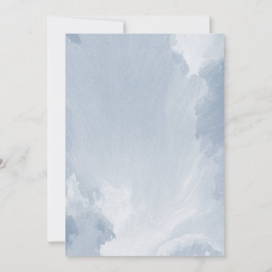 Blauwe Waterverf textuur Mannen Kaart (Achterkant)