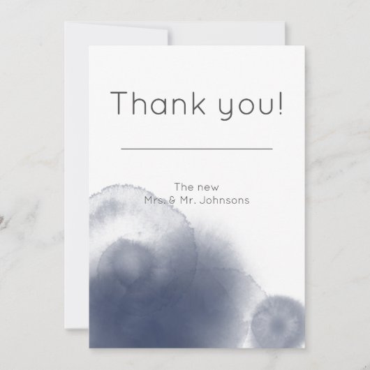 Blauwe Waterverf Thema Kaart (Voorkant)