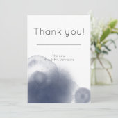 Blauwe Waterverf Thema Kaart (Staand voorkant)