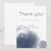 Blauwe Waterverf Thema Kaart (Voorkant / Achterkant)