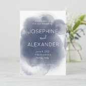 Blauwe Waterverf Thema Kaart (Staand voorkant)